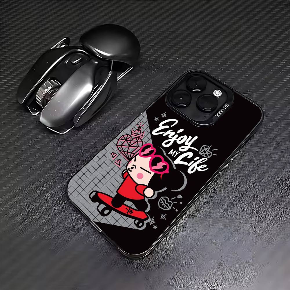 Phone Case Cute Cartoon Pucca Garu for Samsung Galaxy S26 S25 S24 S23 S22 S21 S20 Note20 Ultra Edge Plus Anti Fall Matte Cover
