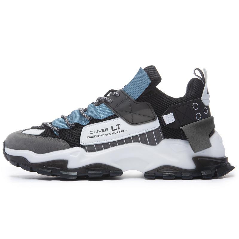 New ModelMen'S Shoes: Spring Casual White Sneakers, Trendy Youth Mesh Breathable Sports Shoes, Dad Shoes For Men