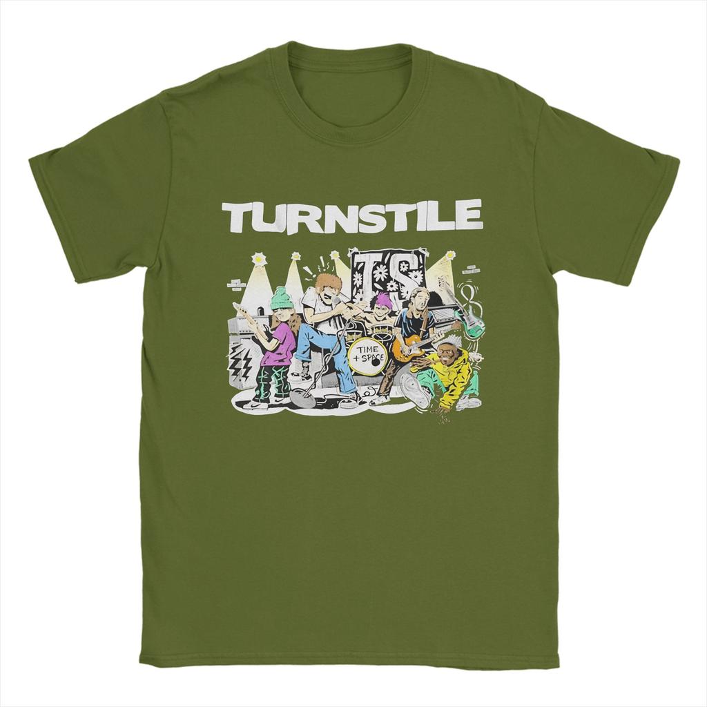 Turnstile Pure Cotton T Shirt For Unisex Summer Y2K Funny T Shirts Crewneck Novelty Tees Oversized Wholesale Tops