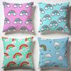 Vibrant Rainbow Cushion Cover Soft Pillow Cases for Home Bedroom Living Room Sofa