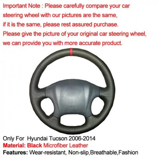Для Hyundai Tucson 2006 - 2012 2013 2014 Ручная Шнуровка Чехол на Руль Автомобиля