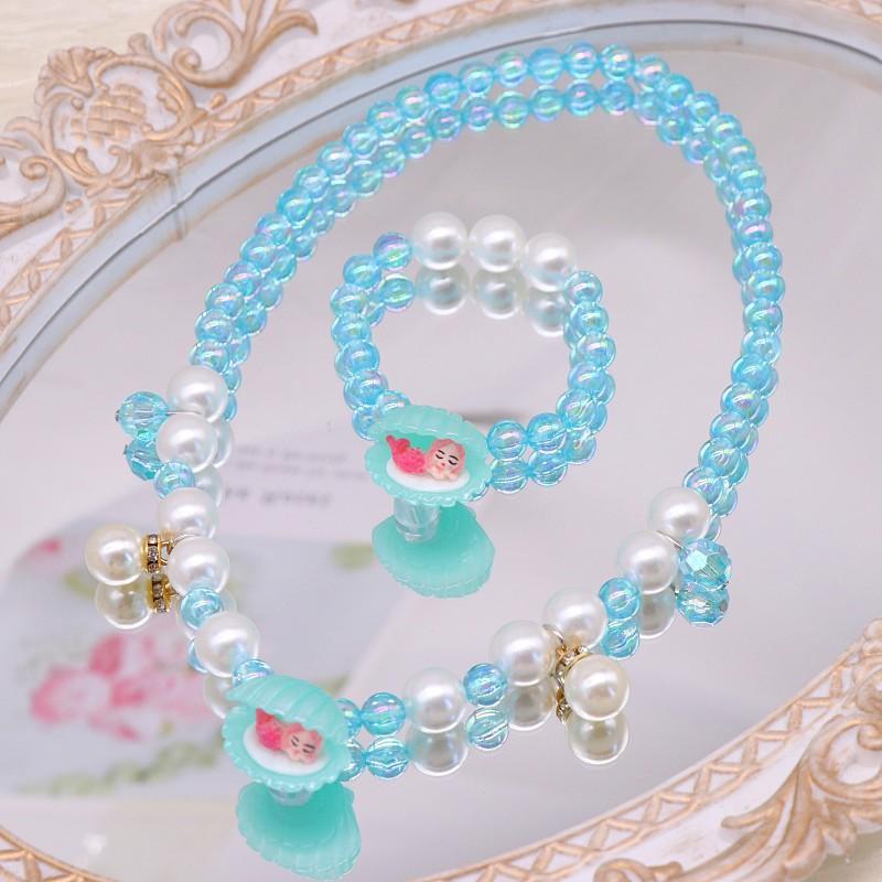 Детские аксессуары для ожерелья, Ракушка, Барби розовый, Милые украшения для девочек, Браслет-ожерелье из искусственного жемчуга