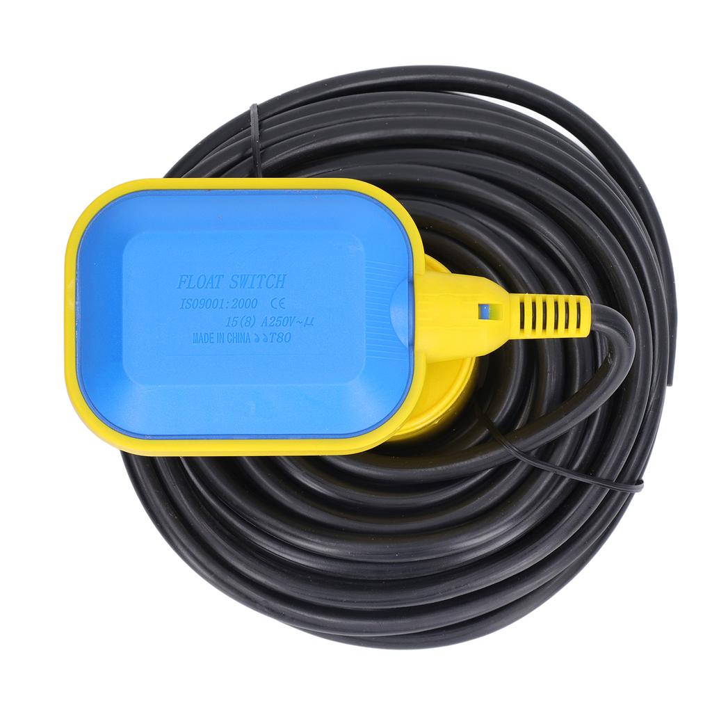 15m/49ft Cable Float Switch Liquid Fluid Water Level Controller Eco Friendly for Pool Oil Sump
