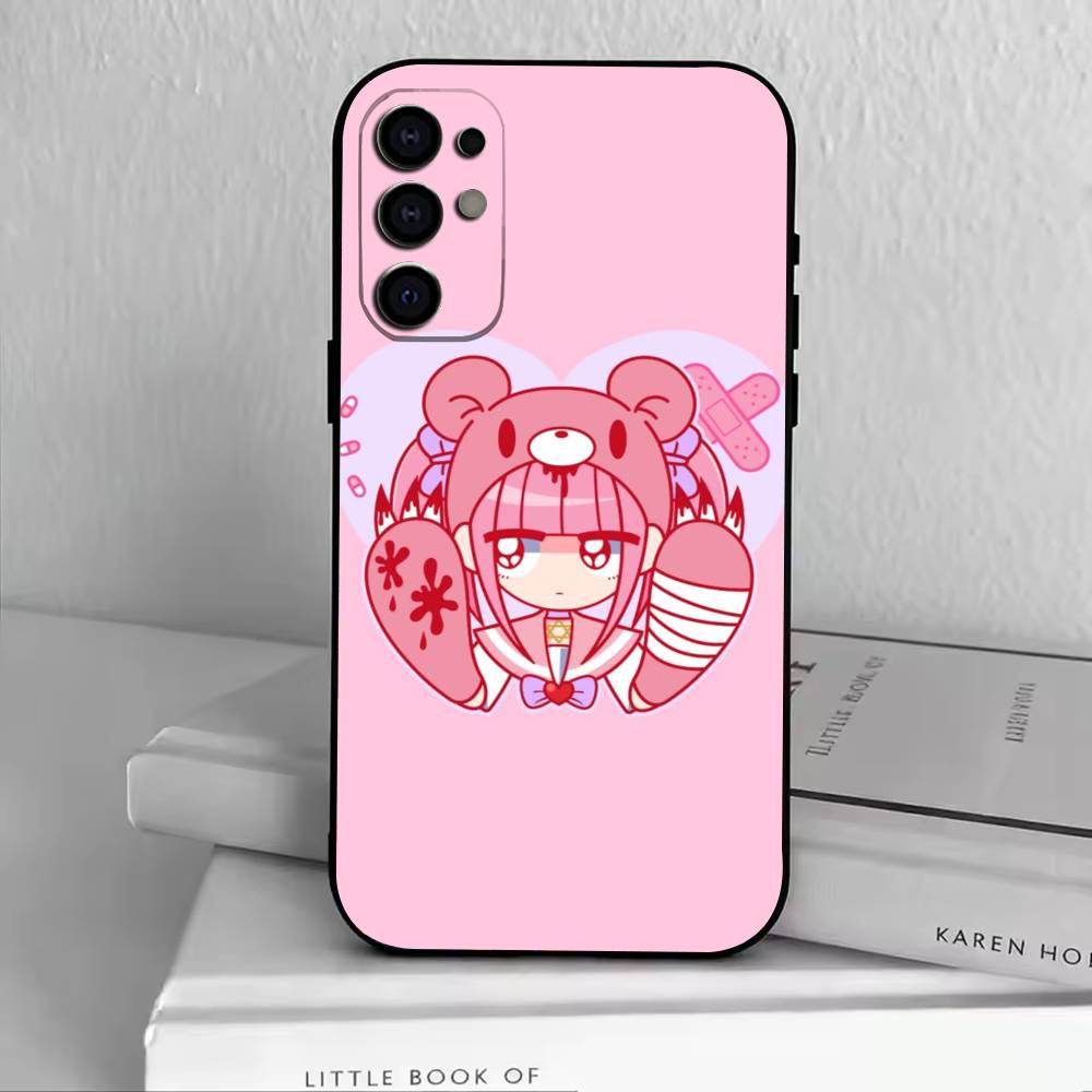 Мем Menhera-chan Чехол для телефона для Samsung S25, S24, S21, S22, S23, S30, Ultra, S20, Plus, Fe, Lite, Note, 10, Черный чехол