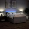 Box Spring Bed with Mattress Taupe 140 x 200 cm Fabric