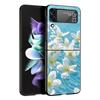 Чехол для телефона Samsung Galaxy Z Flip 3 4 5 6 7 Складной корпус Для Samsung Z Flip4 Flip5 Жесткая ПК-крышка Мягкая Бледный Маленький Цветок