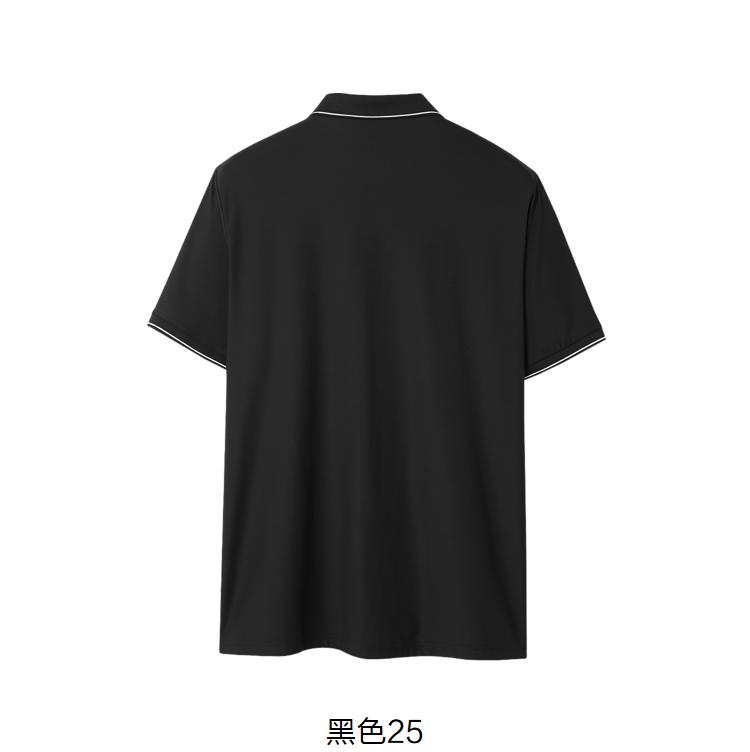 Cool and easy to take care of POLO shirt for spring and summer new style, contrasting color collar, elastic short sleeved men