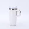 14oz Vacuum Insulated Stainless Steel Travel Mug With Handle Straw Car Office Outdoor Use