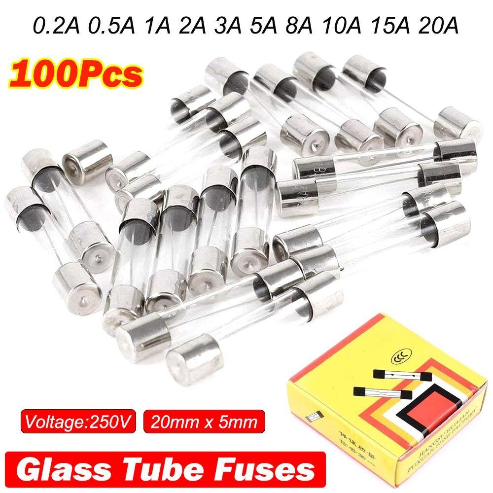 5*20mm Glass Fuse 250V Fuse Kit New Glass Tube Fuses