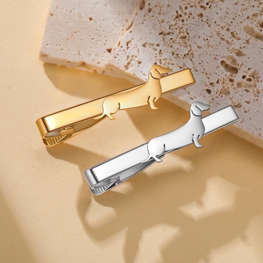 Punk Cat Tie Clip Cute Sausage Dog Necktie Buckle Creative Dachshund Tie Pin  Women Men