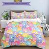 3pcs Duvet Cover Set (1*Duvet Cover + 2*Pillowcase, Without Core), Care Bears Print Bedding Set, Bedroom Decor, All‑Season, Birthday Gift