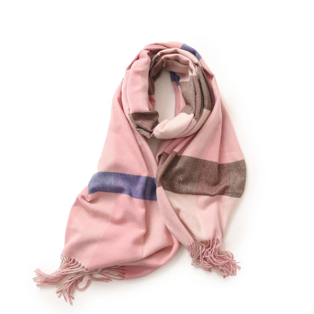 Scarf Women's Winter 2025 New Plaid Printing Tassel Imitation Cashmere Scarf Fashion Warm Shawl Scarf