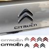 ADI1  ABS Car Front/Rear Logo Letter Door Trunk Badge Sticker For Citroen Picasso Elysee Berlingo Xsara C3 XR C4 Sega Aircross C5 VTS