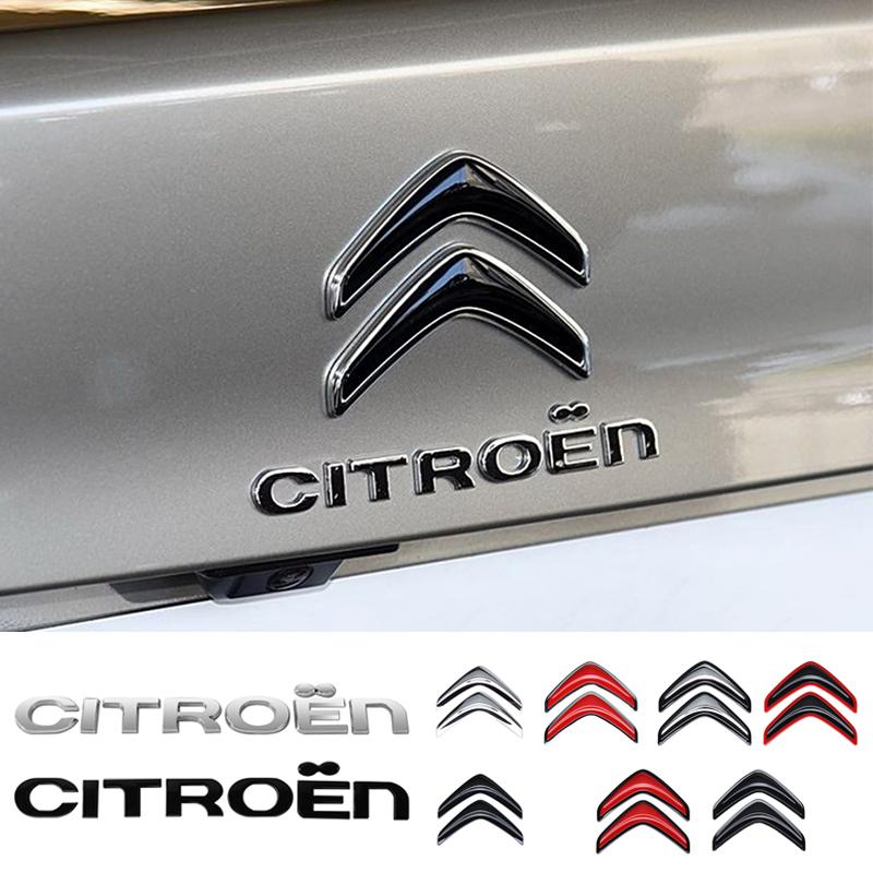 ADI1 ABS Car Front/Rear Logo Letter Door Trunk Badge Sticker For Citroen Picasso Elysee Berlingo Xsara C3 XR C4 Sega Aircross C5 VTS