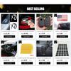 Germany Flag Car Sticker Black+Red+Yellow 3 Stripes Bumper Grid Rear View Mirror Reflective Decal Weatherproof Car Accessories