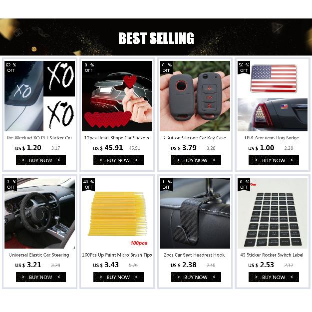 Germany Flag Car Sticker Black+Red+Yellow 3 Stripes Bumper Grid Rear View Mirror Reflective Decal Weatherproof Car Accessories
