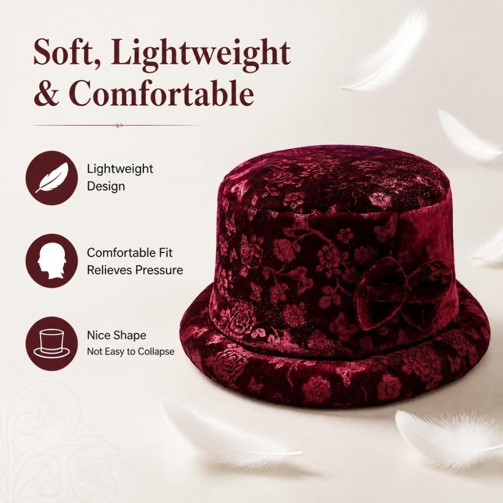 Thickened Velvet Cap Gold Velvet Winter Cap Classic Style Bucket Hat Cold Weather