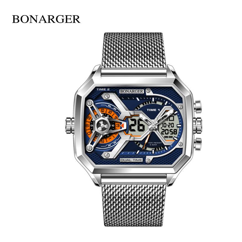 Трансграничные мужские многофункциональные водонепроницаемые спортивные часы - европейский и американский стиль