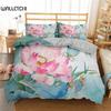 Комплект постельного белья Lotus с акварелью, розовой водой, гибискусом, цветочным ботаническим полиэстеровым пододеяльником для девочек-подростков и женщин