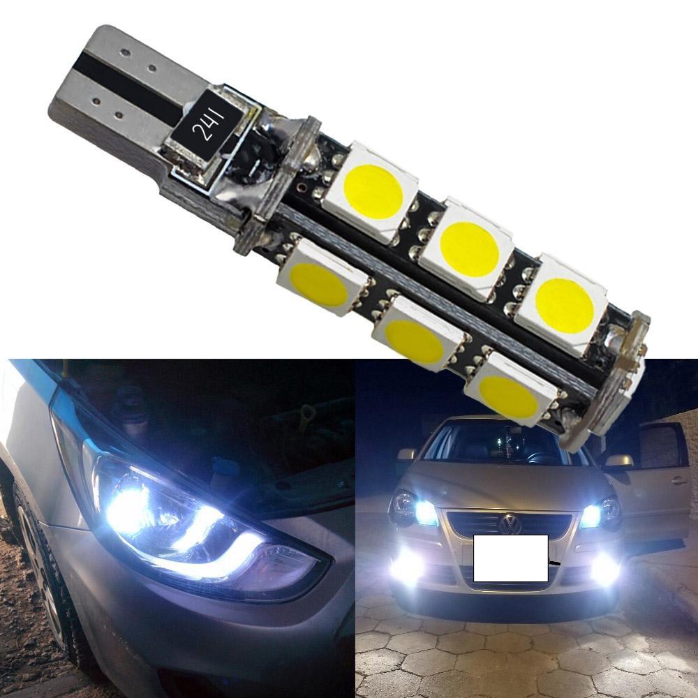 2X T10 W5W 5050 13SMD 9SMD белые внутренние светодиодные лампы для автомобиля, клиновидные лампы для чтения, супер яркие, DC 12 В
