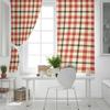 Plaid, English, Red, Dark Grey Window Curtains Curtains for Living Room Decorative Items Living Room