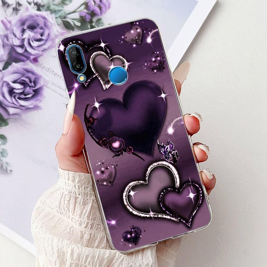 For Huawei P20 Lite Case Popular Flower Butterfly Soft Clear Silicone Phone Back Cover For Huawei P20Lite Nova 3e ANE-LX1 Bumper