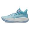 LiNing Sonic 9 Low Slip Resistant Durable Basketball Shoes Kids Sneaker Light-Blue ABPR053-3