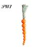 Rustic Wooden Beads Easter Carrot String Wood Pendant Hanging Spring Home Party Decoration for Birthday Housewarming Seasonal Farmhouse Ornaments