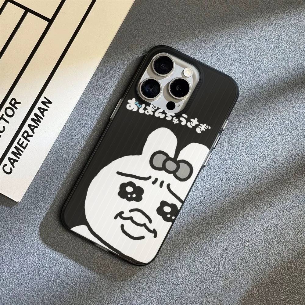 Cute Opanchu U-Usagi Cute For IPhone 17 16 15 11 12 13 14 Pro Max Plus Pro Corrugated Translucent Back Phone Cover