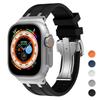 Мягкий силиконовый ремешок для Apple Watch Ultra 2 1 49 мм Series 9 8 7 41 45 мм резиновый браслет для iWatch 6 5 4 se 42 мм 44 мм мужской браслет