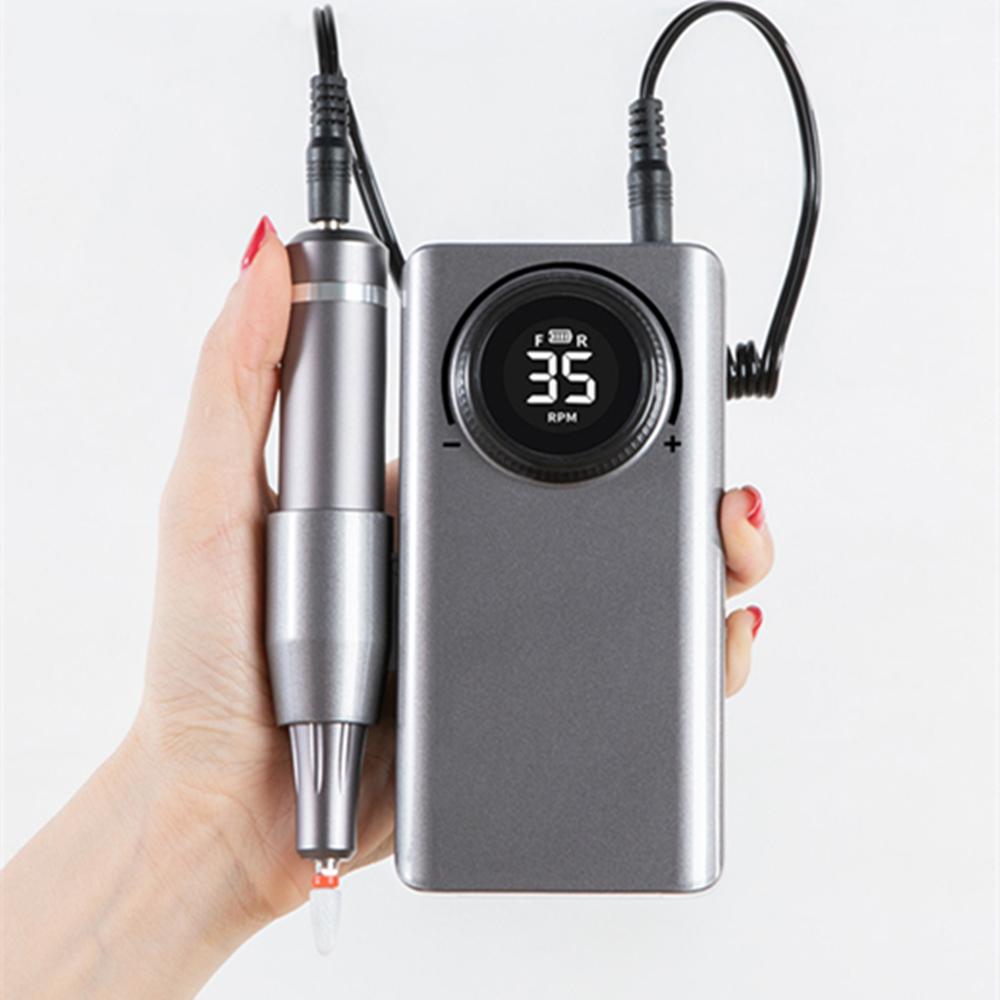 Перезаряжаемая электрическая машинка для маникюра и педикюра 35000 об/мин, портативный набор