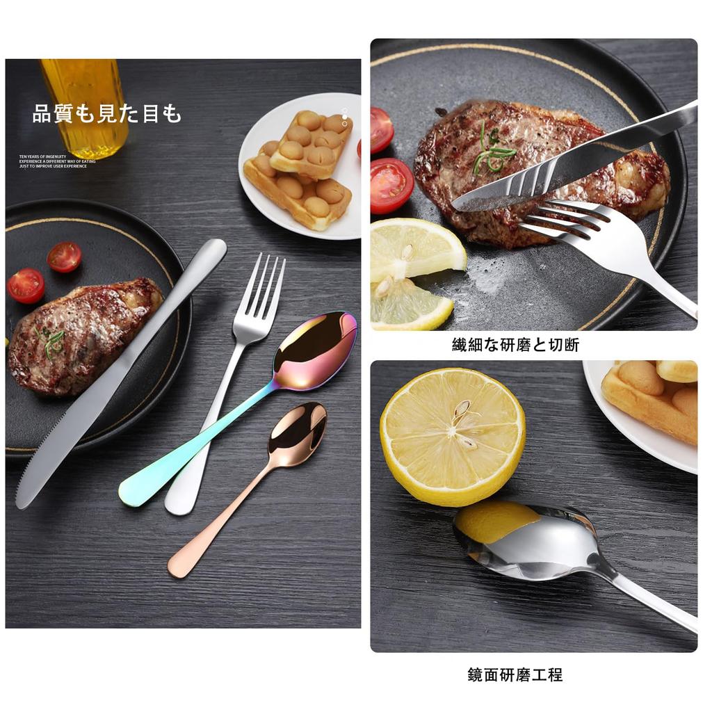 Batone Столовые приборы Nordic Набор столовых приборов из 24 предметов на 6 персон для дома, посудомоечной машины, свадебный набор столовых приборов, японский набор безопасной для пищевых продуктов, стиль, набор, набор, ложка,