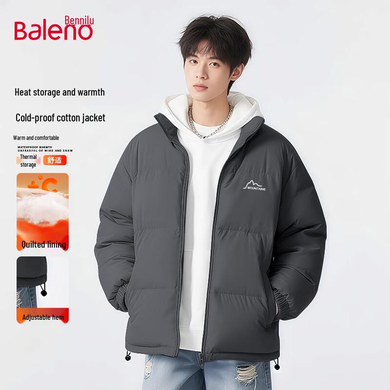 Baleno Men's Loose Fit Padded Stand Collar Jacket