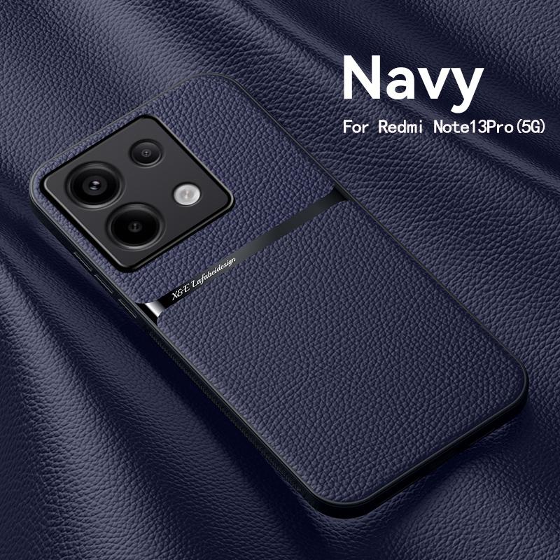 Для Redmi Note 13 Pro 4G чехол с магнитным держателем противоударный чехол для телефона для Xiaomi Redmi Note13 Pro Note 13Pro 4G кожаная задняя крышка