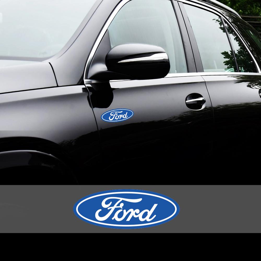 AAAMX1 2/4pcs Car Body Badge Stickers Trunk Emblem Decoration Accessories For Ford Mustang Fiesta Fusion Focus Escape Edge Kuga Mondeo
