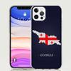 Georgia Flag Phone Case for Apple iPhone 17 Air 16 15 Plus 14 + 13 Mini 12 11 Pro Max 7 8 SE 16Max Soft Shell Cover Coque 17 Air
