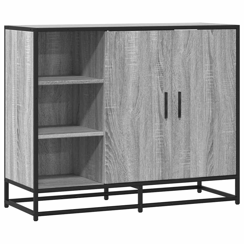 Vidaxl Szafka, Szary Dąb Sonoma, 92X35X76 Cm, Materiał Drewnopochodny