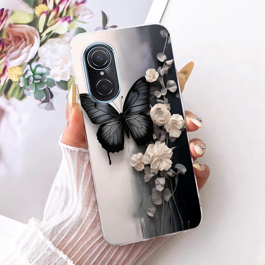 For Huawei Nova 9 SE Case JLN-LX1 Cover Butterfly Painted Silicone Soft Back Case For Huawei Nova9 Nova 9Pro Protective Shell
