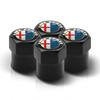 BDEYK1 4Pcs Car Wheel Tire Valve Stem Cap Airdust Waterproof Cover For Alfa Romeo Sportiva 156 Stelvio Giulia Giulietta 147 159 GT