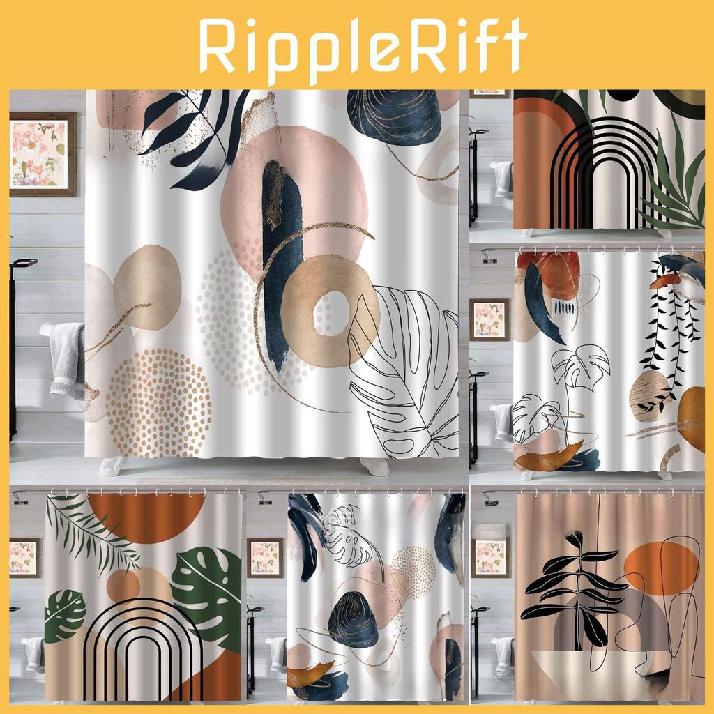 Водонепроницаемая тканевая шторка для душа в стиле бохо с крючками, аксессуары для дома, ванной комнаты