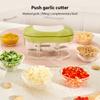 Food Chopper Manual Garlic Mincer Onion Vegetable Chopper Easy To Clean Hand Push Garlic Cutter