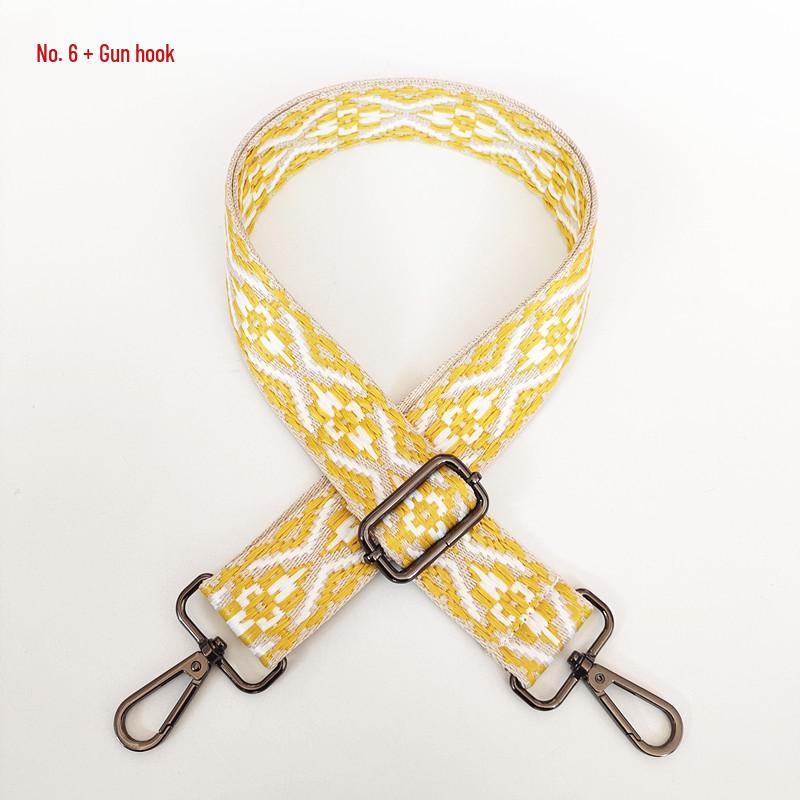 Красочный жаккардовый широкий плечевой ремень для женских сумок - Холщовый аксессуар для кроссбоди и рюкзака