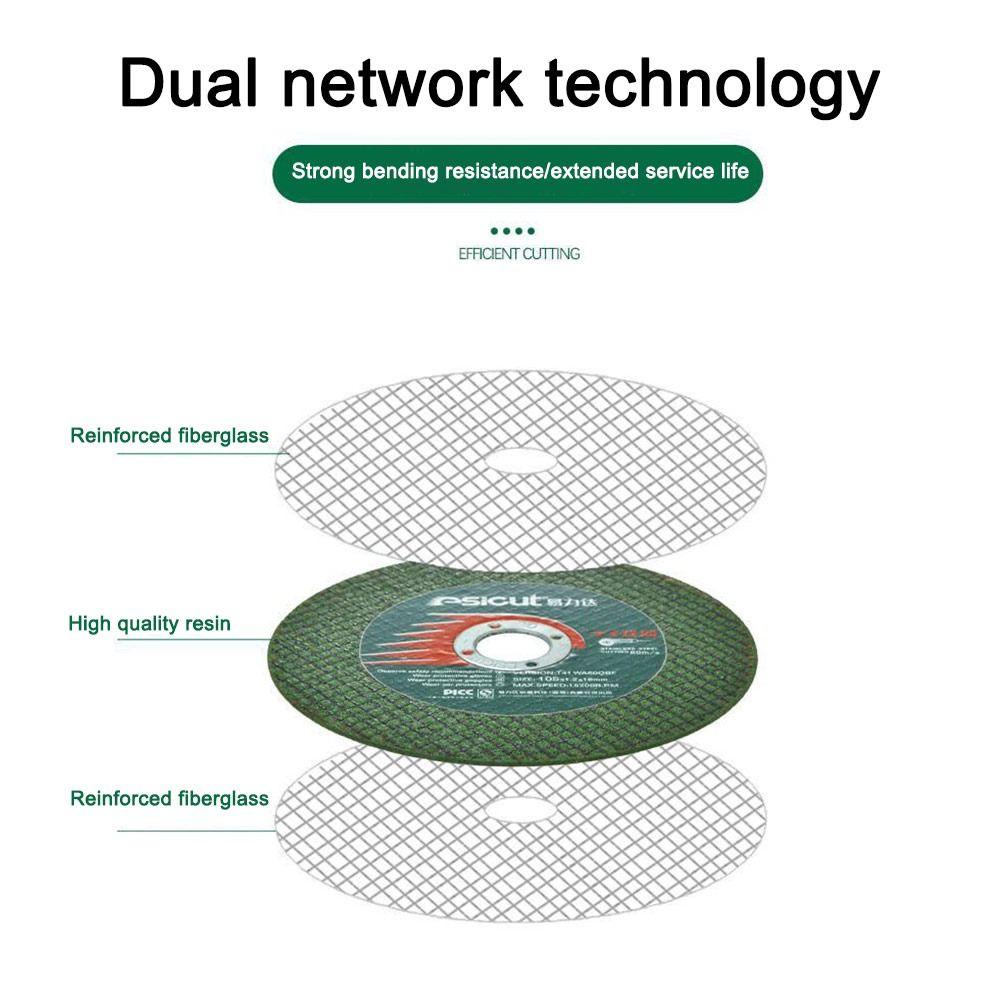 10pcs Stainless Steel Tile Cutting Discs Ultra Fine Double Mesh Angle Grinder Discs Wear-resistance Resin Metal Cutting Disc