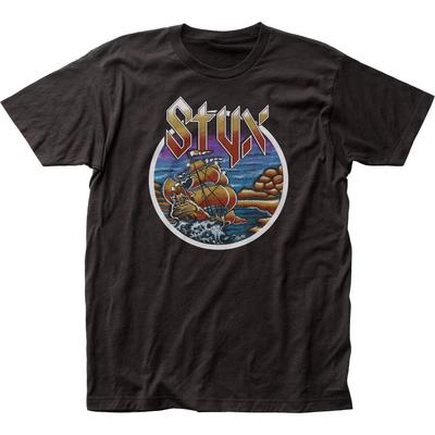 Styx Come Sail Away Мужская футболка Рок-н-ролл Классическая футболка группы Новая Черная