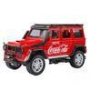 Модель автомобиля Brabus G63 Coke Version, масштаб 1:24, из сплава, с имитацией звука и света, внедорожник, игрушка, подарок для детей старше 6 лет
