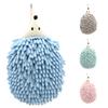 2Pcs Cute Hedgehog Hand Towel Coral Velvet Cartoon Animal Design with Hanging