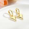 Copper Gold Heart Shaped Earrings Dangle Earrings for Women Girl Sweet New Fashion Jewelry Party Ladies Gift