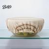 Breathable Fabric Covers for Fermented Dough Sourdough Jars Covers, Reusable Elastic Linen Bowl Retro Striped Eco Friendly Food Storage Wraps