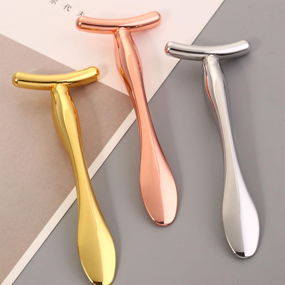 T-shape Facials Massage Stick Eye Cream Spoon Face Lifting Eye Massage Roller Face Cream Applicator