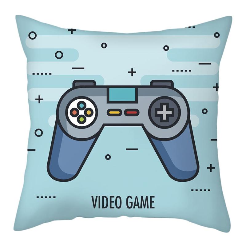 Новый чехол для подушки Game Lover, синий чехол для подушки с ручкой клавиатуры, гарнитура, наволочка, геймерское кресло, декор автомобиля, защита, наволочки на талию